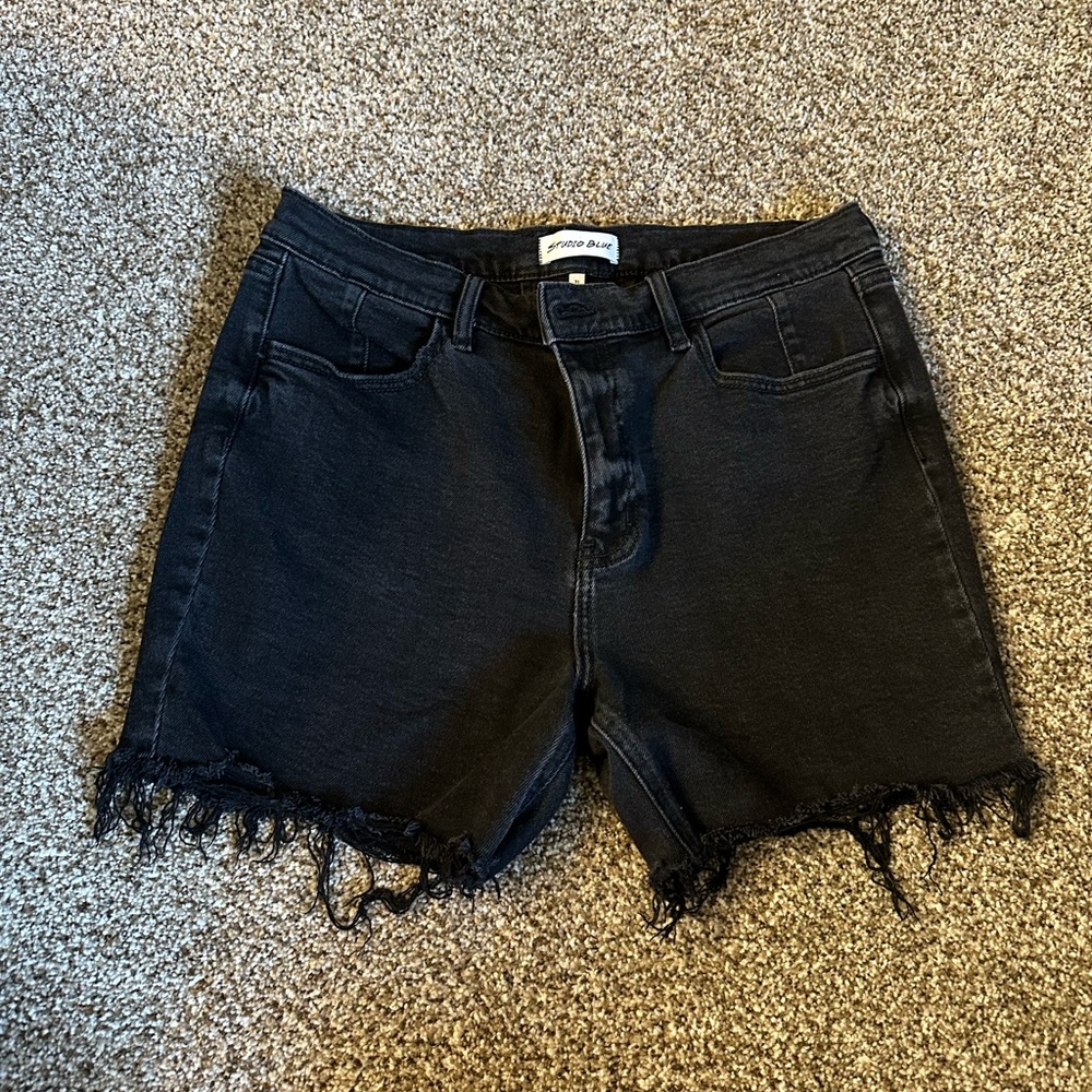 Studio Blue Black Jean Shorts